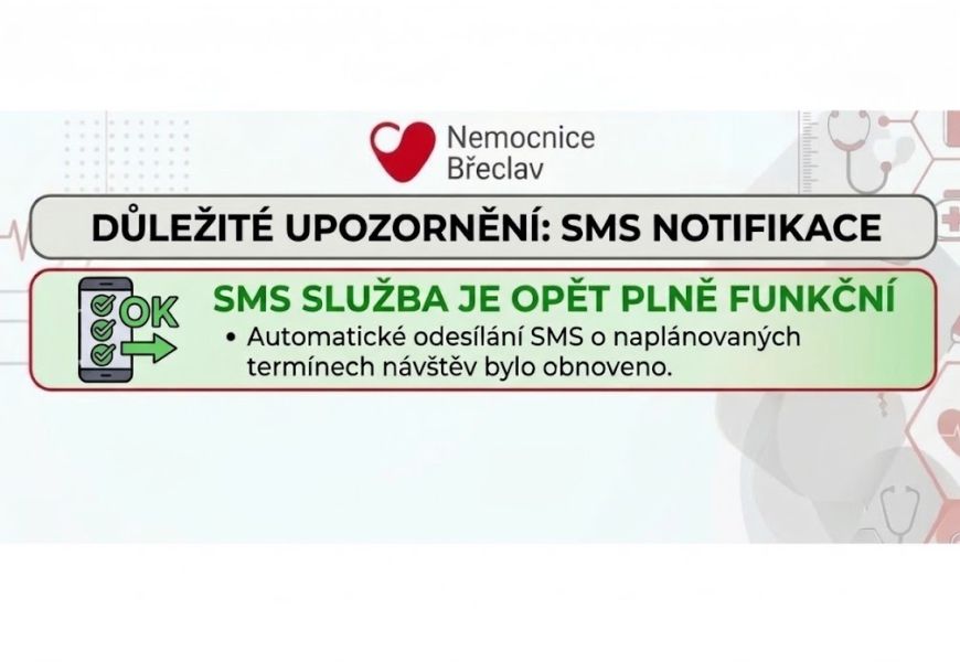 SMS notifikace opět zprovozněny