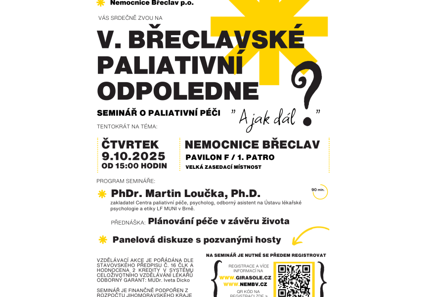V. Břeclavské paliativní odpoledne